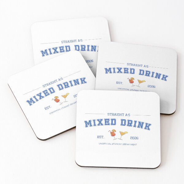 Item preview, Straight A’s Mixed Drinks | Funny Back to College Student Shirt designed and sold by luckyhue.