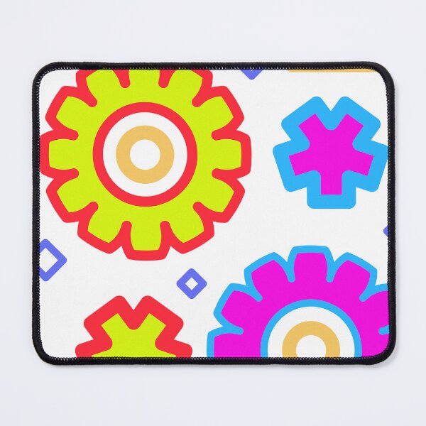 Item preview, Retro 90s Memphis Style Cogs and Diamonds designed and sold by The Nomadic Designs.