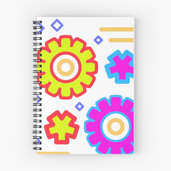 Item preview, Retro 90s Memphis Style Cogs and Diamonds designed and sold by The Nomadic Designs.