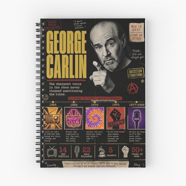 Artikelvorschau, George Carlin entworfen und verkauft von LoveSomethingDifferent.