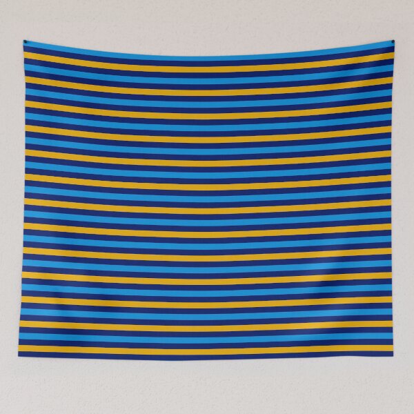 Item preview, Yellow And Blue Stripes Design Navy Blue  designed and sold by PatternTitan.