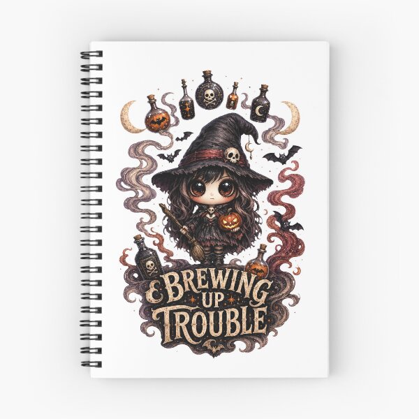 Item preview, Brewing Up Trouble - Cute Gothic Witch Halloween designed and sold by Kromia.