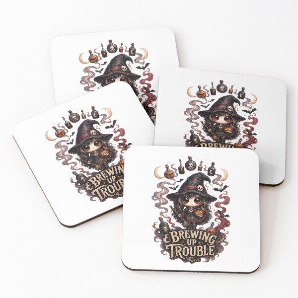Item preview, Brewing Up Trouble - Cute Gothic Witch Halloween designed and sold by Kromia.