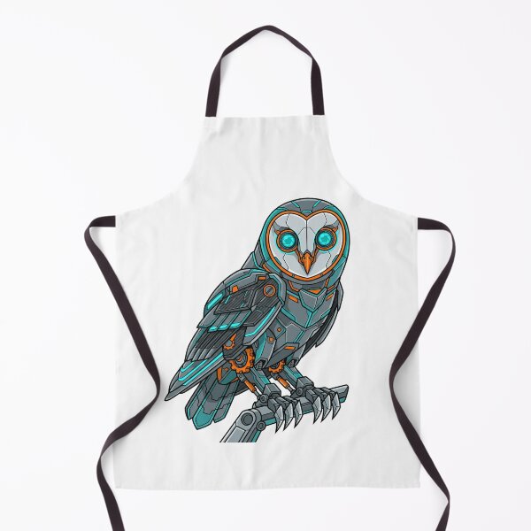 Item preview, Cyberpunk Mecha Barn Owl Sci-Fi Robotic Bird Techwear Aesthetic designed and sold by mood-draftsman.