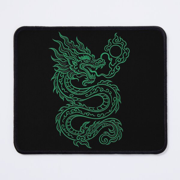 Item preview, Traditional Emerald Asian Dragon Mythical Art designed and sold by Rising Drake.