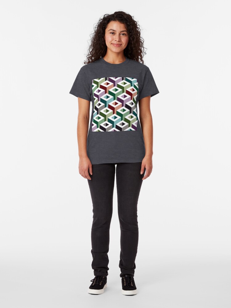 Alternate view of Geometric Pattern: Tube: Colours Classic T-Shirt