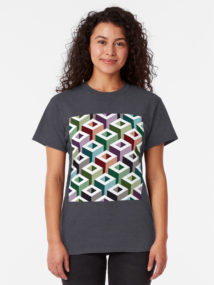 Alternate view of Geometric Pattern: Tube: Colours Classic T-Shirt