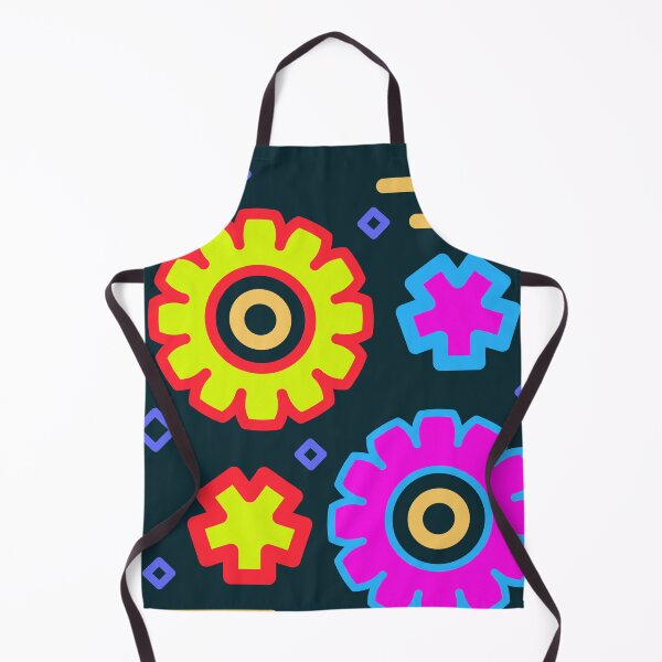 Item preview, Dark Retro 90s Memphis Style Cogs and Diamonds designed and sold by The Nomadic Designs.