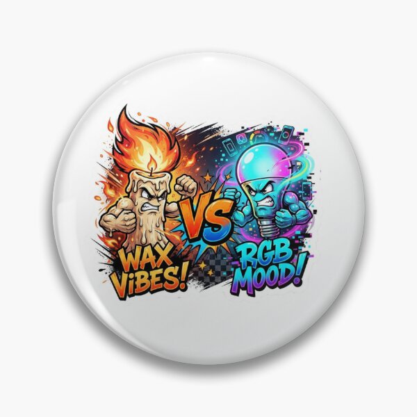 Item preview, Candle Versus Lightbulb Glow Battle designed and sold by Imaginarium of Chaos falcon88 .