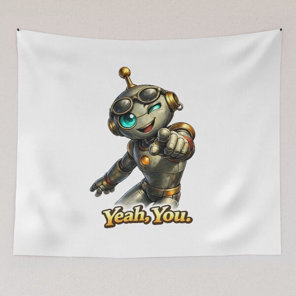 Item preview, Funny Robot Yeah You – Playful Attitude designed and sold by Yomere.