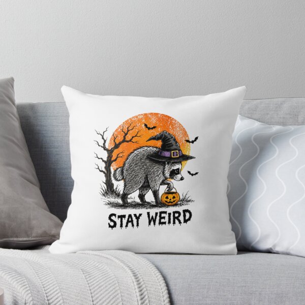 Item preview, Stay Weird Funny Raccoon Halloween designed and sold by WildHeartsStore.