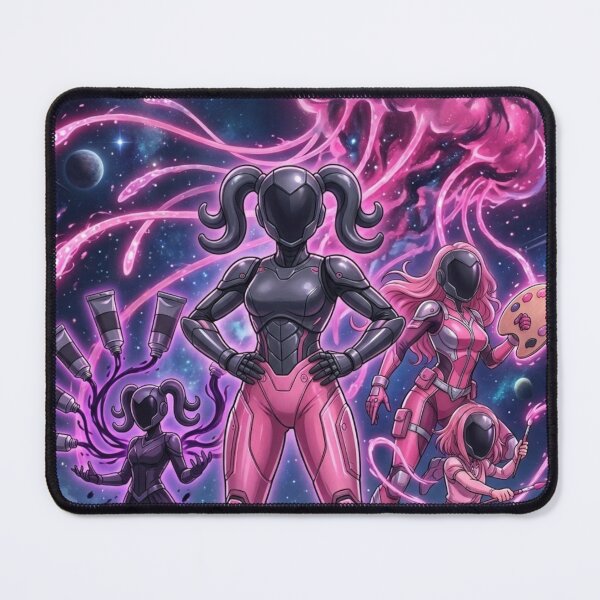 Item preview, Cosmic Pink Jellyfish Sci Fi Android Squad Art designed and sold by SofiaByCruti.