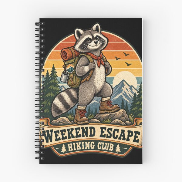 Item preview, Weekend Escape Raccoon Hiking Club designed and sold by Trendy-Artistry.