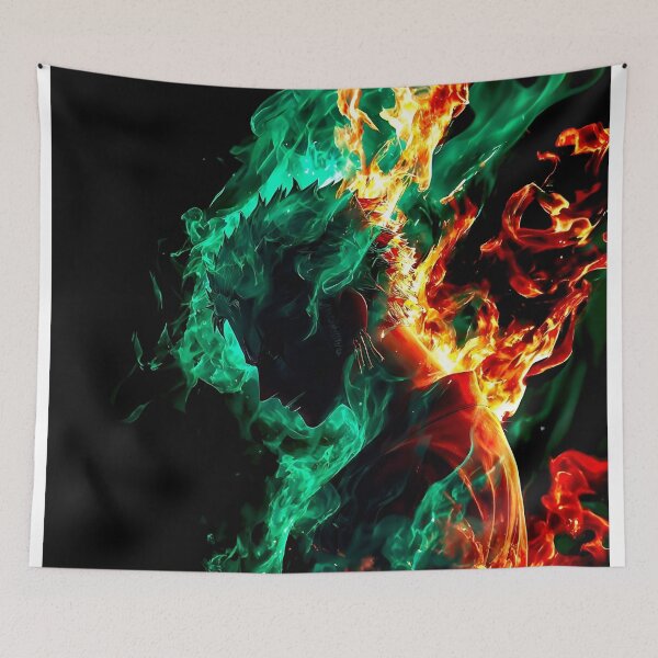 Item preview, Zoro | Emerald Flame Crimson Fire Samurai Warrior – Epic Elemental Swordsman designed and sold by Dyan4.