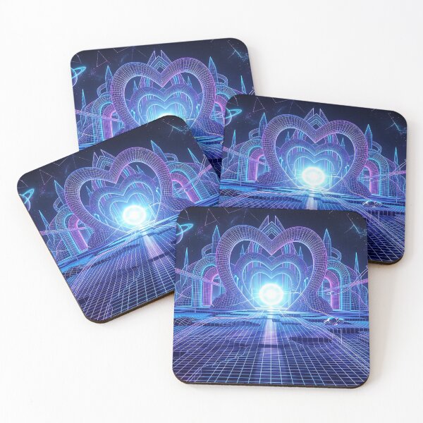 Item preview, Neon abstract digital landscape designed and sold by Agnisherl.
