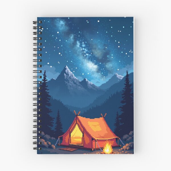 Item preview, Cozy Mountain Camping Tent Pixel Art designed and sold by grzezzz.