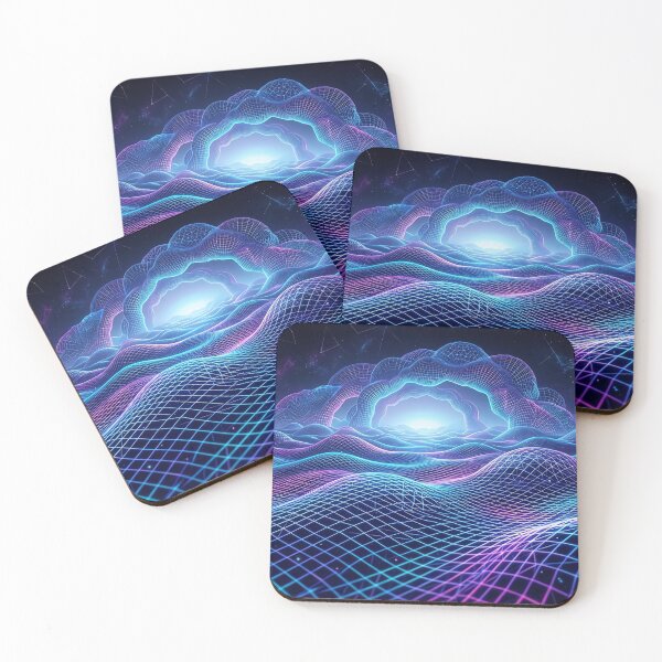 Item preview, Neon abstract digital landscape designed and sold by Agnisherl.