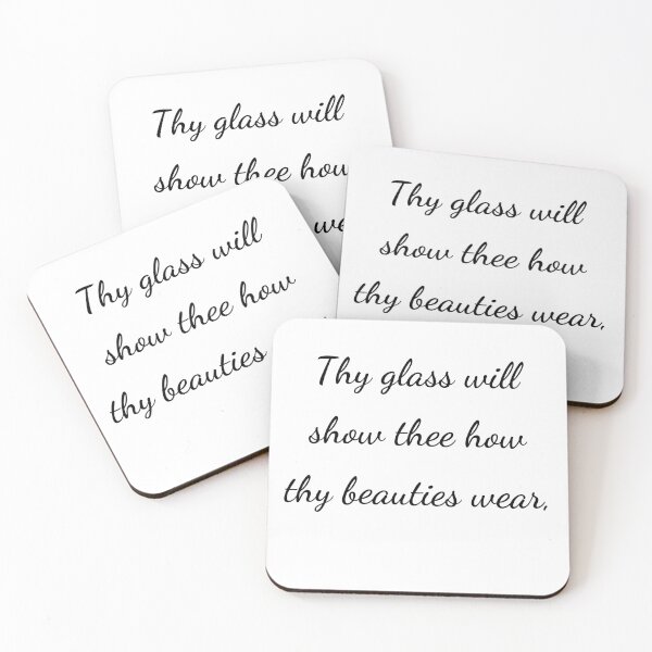 Item preview, “Thy glass will show thee how thy beauties wear,” - handwriting black designed and sold by ariksworld.