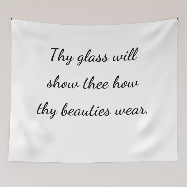 Item preview, “Thy glass will show thee how thy beauties wear,” - handwriting black designed and sold by ariksworld.