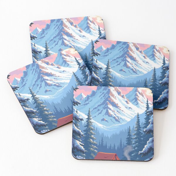 Item preview, Cozy Mountain Camping Tent Pixel Art designed and sold by grzezzz.