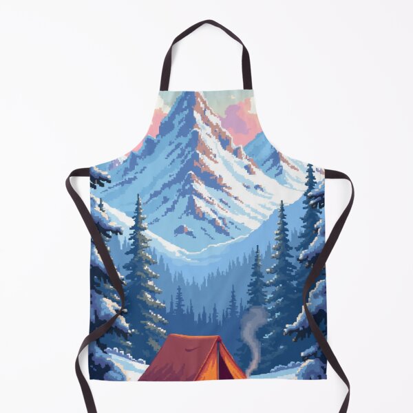 Item preview, Cozy Mountain Camping Tent Pixel Art designed and sold by grzezzz.