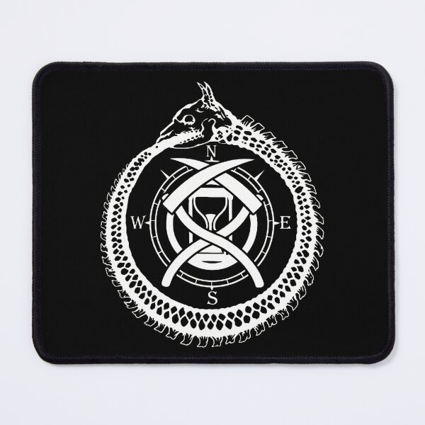 Item preview, Ouroboros Compass Hourglass Serpent Skull Symbol -71 designed and sold by NapoEssoArts.