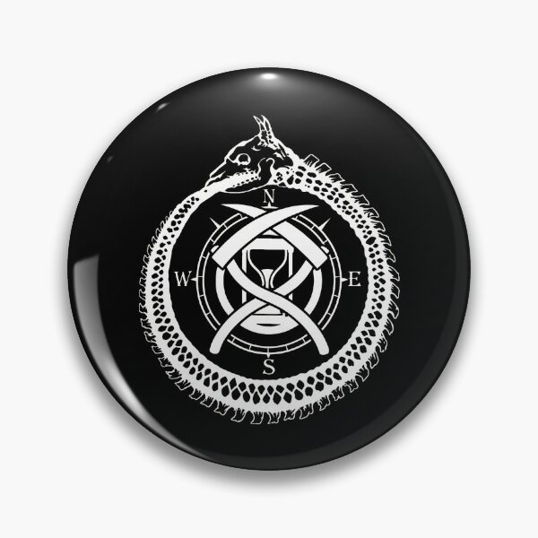 Item preview, Ouroboros Compass Hourglass Serpent Skull Symbol -71 designed and sold by NapoEssoArts.