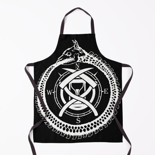 Item preview, Ouroboros Compass Hourglass Serpent Skull Symbol -71 designed and sold by NapoEssoArts.