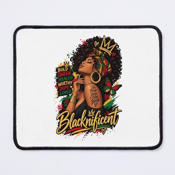Item preview, Blacknificient Afro Black Woman Empowerment Melanin Queen Curvy designed and sold by ZIGLWORKS.