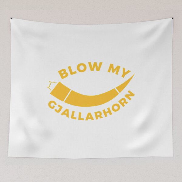 Item preview, Retro Yellow Blow My Collarhorn Statement Design designed and sold by TammyRich84022.