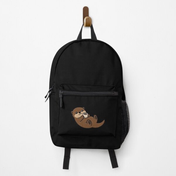 Item preview, Cute Otter Floating with Coffee Kawaii Embroidery Patch designed and sold by ColorSplash123.