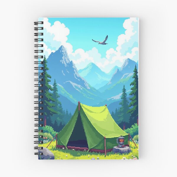 Item preview, Cozy Mountain Camping Tent Pixel Art designed and sold by grzezzz.
