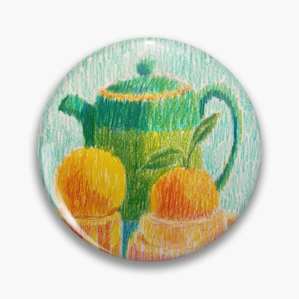 Item preview, The Green Teapot Sat with a Lemon and an Orange designed and sold by beatrizMendes.