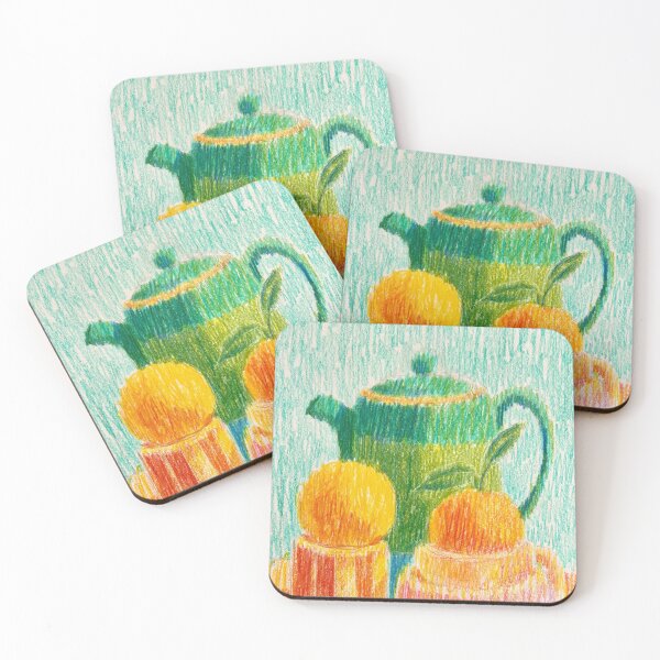 Item preview, The Green Teapot Sat with a Lemon and an Orange designed and sold by beatrizMendes.