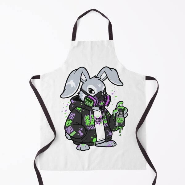 Item preview, Toxic Drip Cyberpunk Graffiti Bunny Gas Mask Techwear Streetwear Aesthetic designed and sold by mood-draftsman.