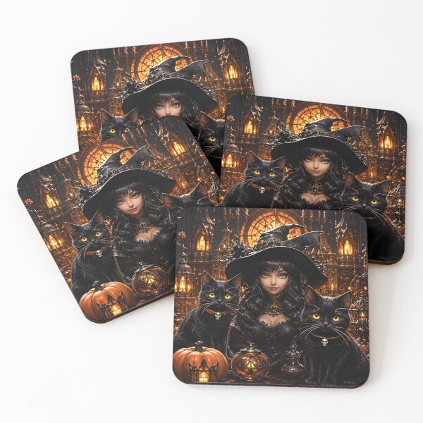 Item preview, The Illustration of Cute Witch in Halloween Night designed and sold by Pim-Crystal.