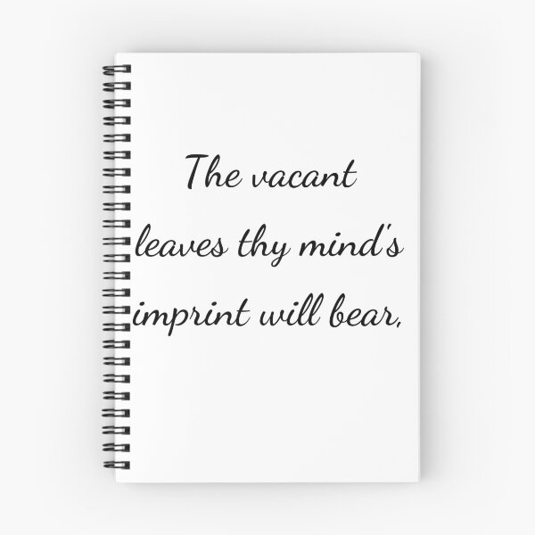 Item preview, “These vacant leaves thy mind’s imprint will bear,” - handwriting black designed and sold by ariksworld.