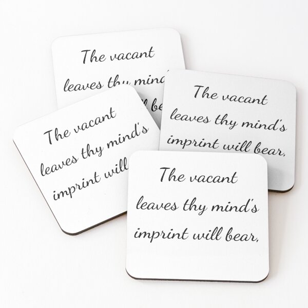 Item preview, “These vacant leaves thy mind’s imprint will bear,” - handwriting black designed and sold by ariksworld.