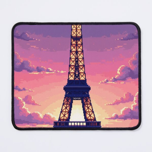 Item preview, Cozy Retro Eiffel Tower Paris Pixel Art designed and sold by grzezzz.