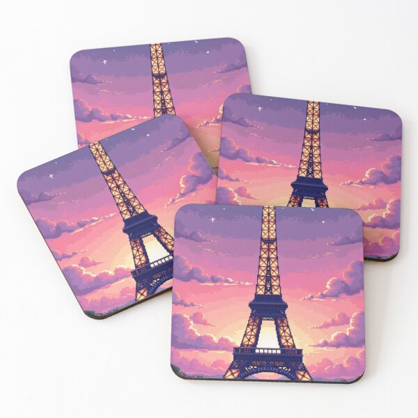 Item preview, Cozy Retro Eiffel Tower Paris Pixel Art designed and sold by grzezzz.