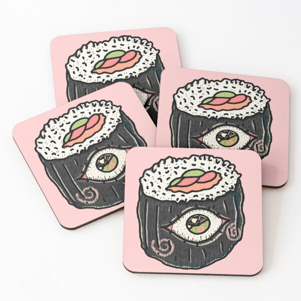 Item preview, Copy of Weird Japanese Sushi Art Surreal Food Humor Funny Sushi Illustration designed and sold by kuwagatamushi.
