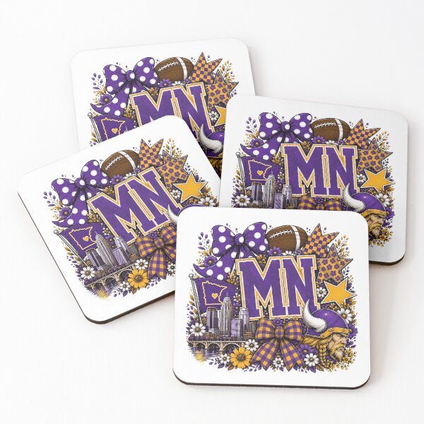 Item preview, Minnesota Football Viking Purple Floral Retro Design designed and sold by CourtneyC58877.
