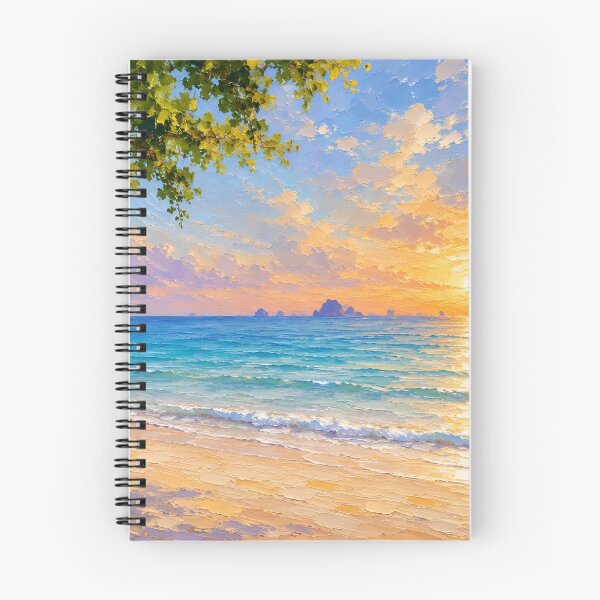 Item preview, Ao Nang Golden Sunset, Tropical Beach Krabi Ocean Oil Painting designed and sold by BlossoraStudio.