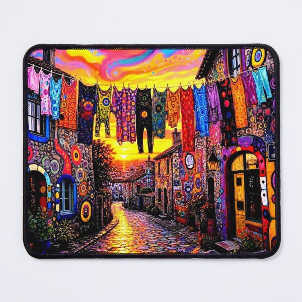 Item preview, Washing day in the psychedelic village designed and sold by George Hutton Hunter.