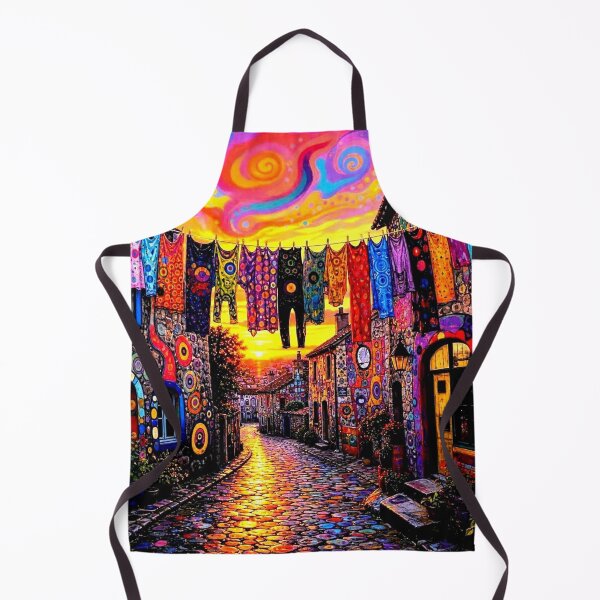 Item preview, Washing day in the psychedelic village designed and sold by George Hutton Hunter.