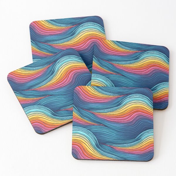 Item preview, Waves of Colour – Vibrant Abstract Pattern designed and sold by TrendyVinyl.