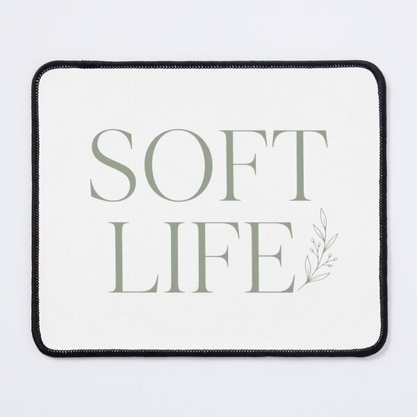 Item preview, Soft Life Aesthetic Typography Quote designed and sold by DripmintCo.