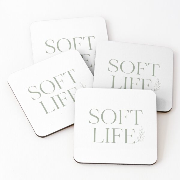 Item preview, Soft Life Aesthetic Typography Quote designed and sold by DripmintCo.