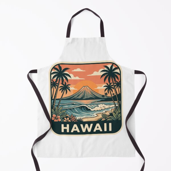Item preview, Vintage Hawaii Tropical Volcano Beach Sunset Graphic designed and sold by Paper Drip.