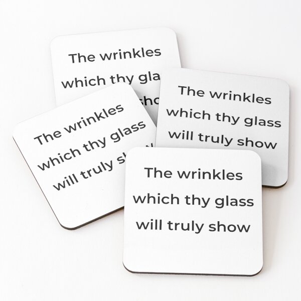 Item preview, “The wrinkles which thy glass will truly show” - print black designed and sold by ariksworld.